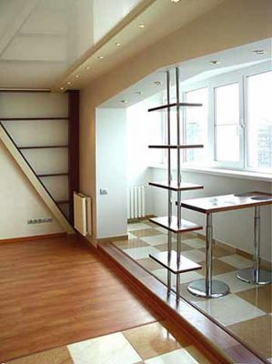 Объединение комнаты с балконом