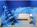 Дизайн интерьер детской комнаты. Морская волна
