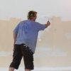 Окраска поверхности стены известковым составом