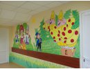 Роспись стен в детском отделении больницы(мкр.Белые Столбы, г.Домодедово)